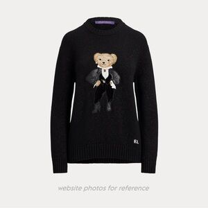 Ralph Lauren Collection Holiday Bear Metallic Sweater